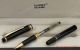 2018 Fake Mont Blanc Meisterstuck Rollerball Black & Gold Clip106 (2)_th.jpg